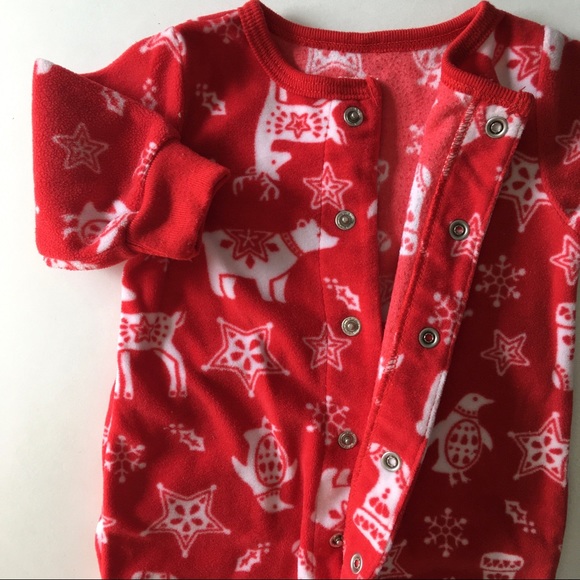 Carter’s Long-Sleeved Christmas 1-Piece Fleece Footie PJs - Picture 4 of 4